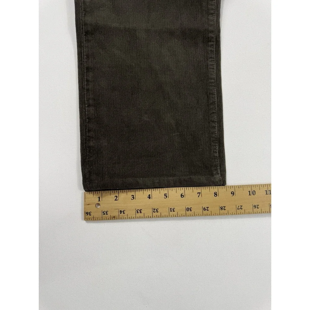 AG Adriano Goldschmied The Graduate Tailored Leg Corduroy Pants Mens 38x33 Green